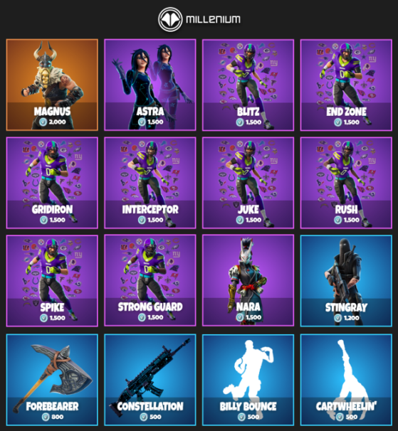 Fortnite Nfl Football Skins In The Item Shop For January 31