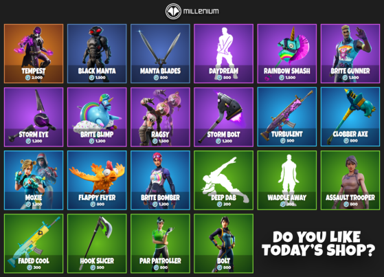 What Is In The Fortnite Item Shop Today Tempest Returns On July