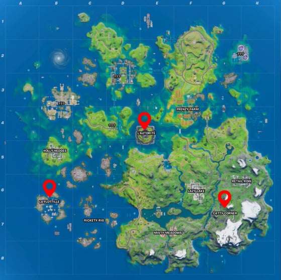 Fortnite Map Chapter 2 Season 2 Boss Locations