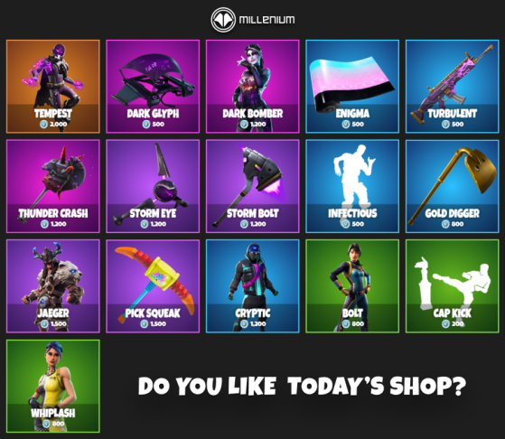 What Is In The Fortnite Item Shop Today Tempest Is Back For His